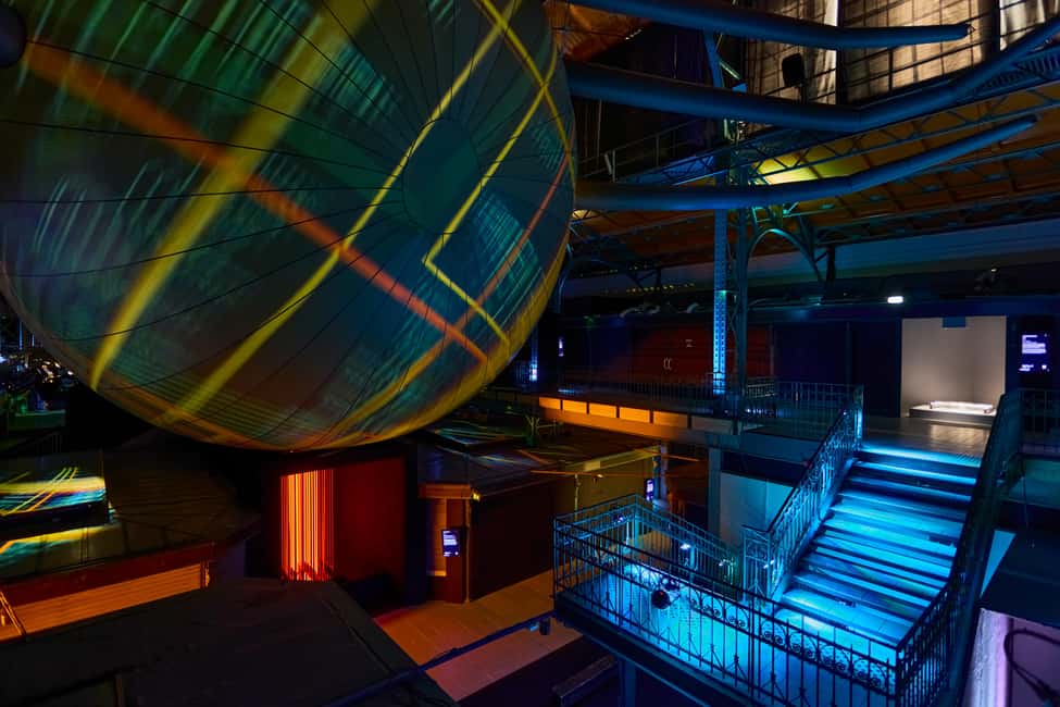 Budapest: Light Art Museum - Immersive New Media Experience - Entering the former market hall: light art in Budapest