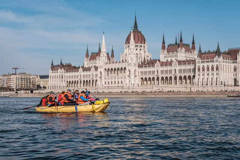 Budapest Rafting - Sunset Cruise - Downriver views: Parliament, bridges, and the Buda Hills ridges