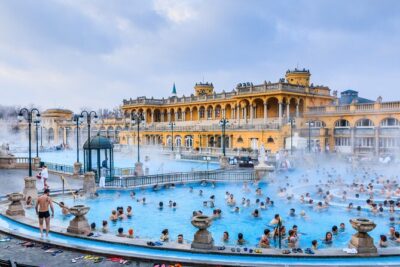 Entrance to Szechenyi Spa in Budapest - Saunas, steam rooms, and the gym: build a balanced thermal day