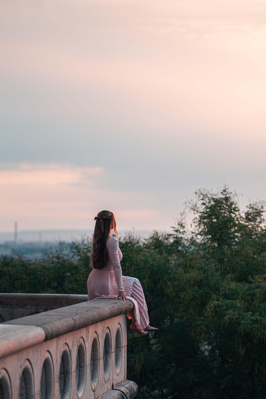 Private photography photo session at Fisherman Bastion - The drone moment: getting wide shots without losing your vibe