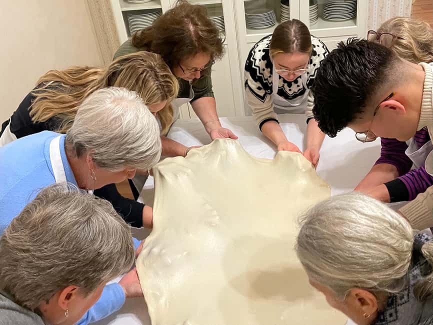 Stretched Strudel Making Class with 2 Different Fillings - Eating Your Results: Small-Group Sitting and Savoring