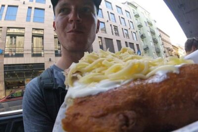 Taste Budapest - Fat Boy Foodies Walk - Andrássy Avenue tasting stretch: a Transylvanian dish plus writers’ coffee-house vibes